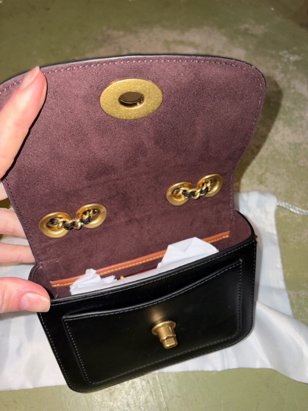 Coach Madison Mini Crossbody with Gold Chain Strap - Picture 7 of 8
